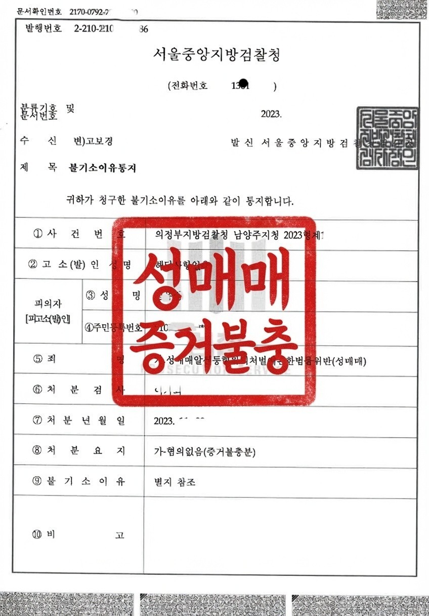 성매매증거불충 (2)